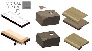 Multibody parts and Virtual board Shelf, Woodwork for Inventor Tutorial
