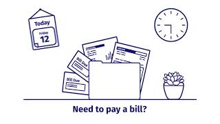 Pay a Bill Line Art Animation