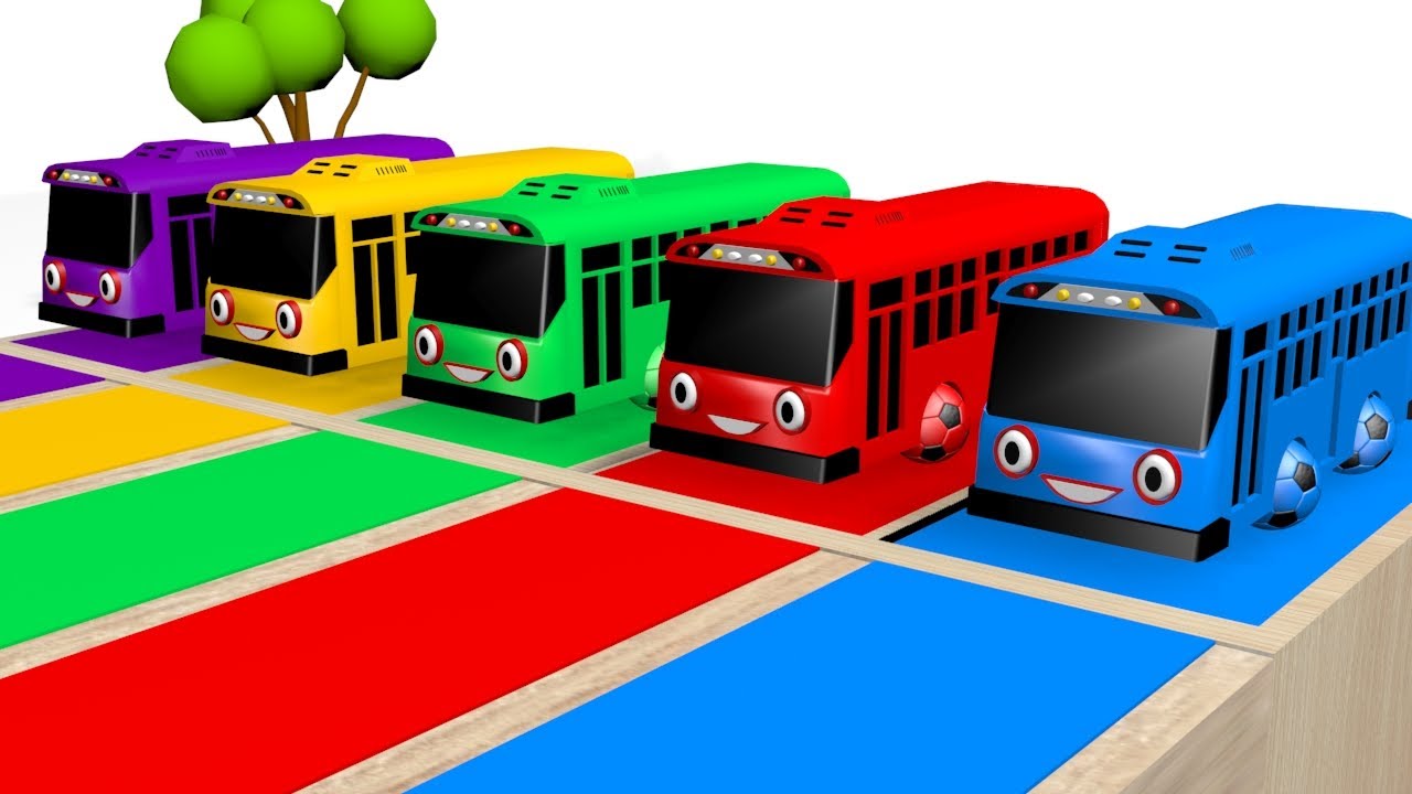 Learn Colors with Bus Paint | Color Rainbow | School Bus Colors ...