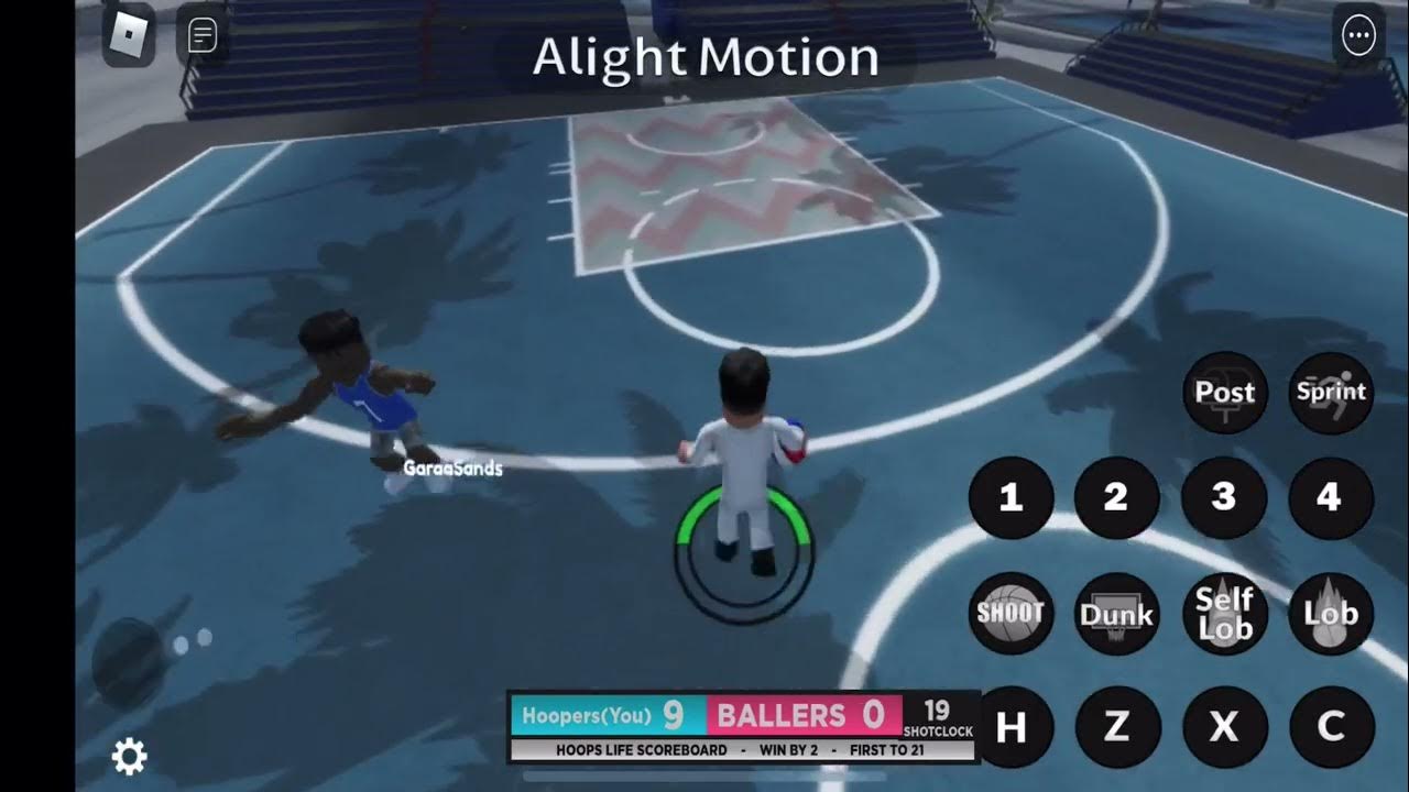 hoops life roblox gameplay KnockDown Ball Handler ( still grinding for