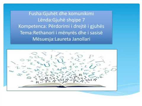 Tema: Rrethanori i mënyrës dhe i sasisë Lënda: Gjuhë shqipe 7