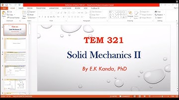Solid Mechanics II | Deflection of Beams | Lecture 2