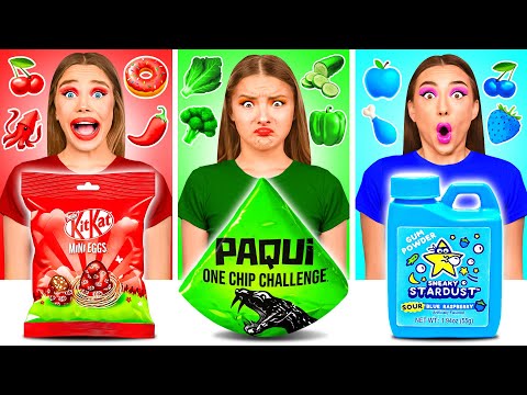 Food of The Same Colors Challenge | Funny Food Situations
