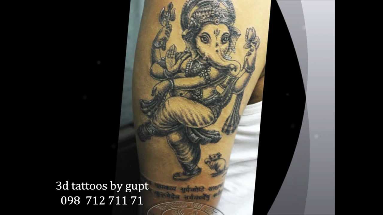  , 3d tattoos by gupt , shiva moon joshua, religious  tattoos,delhi tattoos - YouTube