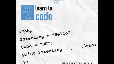 Learn how to code - EU Code Week
