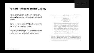 Digital Signal Quality and Errors Theory Explanation