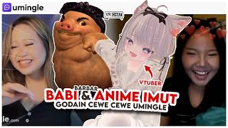 FUNNY PIG AND CUTE ANIME TEASING GIRLS ON UMINGLE ft @chioumayy