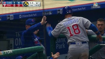 CHC@PHI: Baez opens scoring with an RBI single