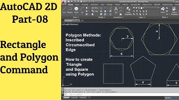 #08 AutoCAD Tutorial- Rectangle and Polygon Command