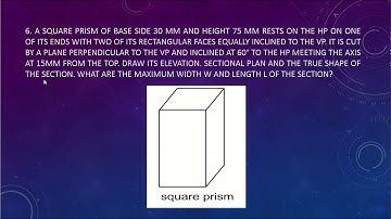 EST 110 Engineering Graphics Module 3 Video on Section of solids Examples - Lecture 4