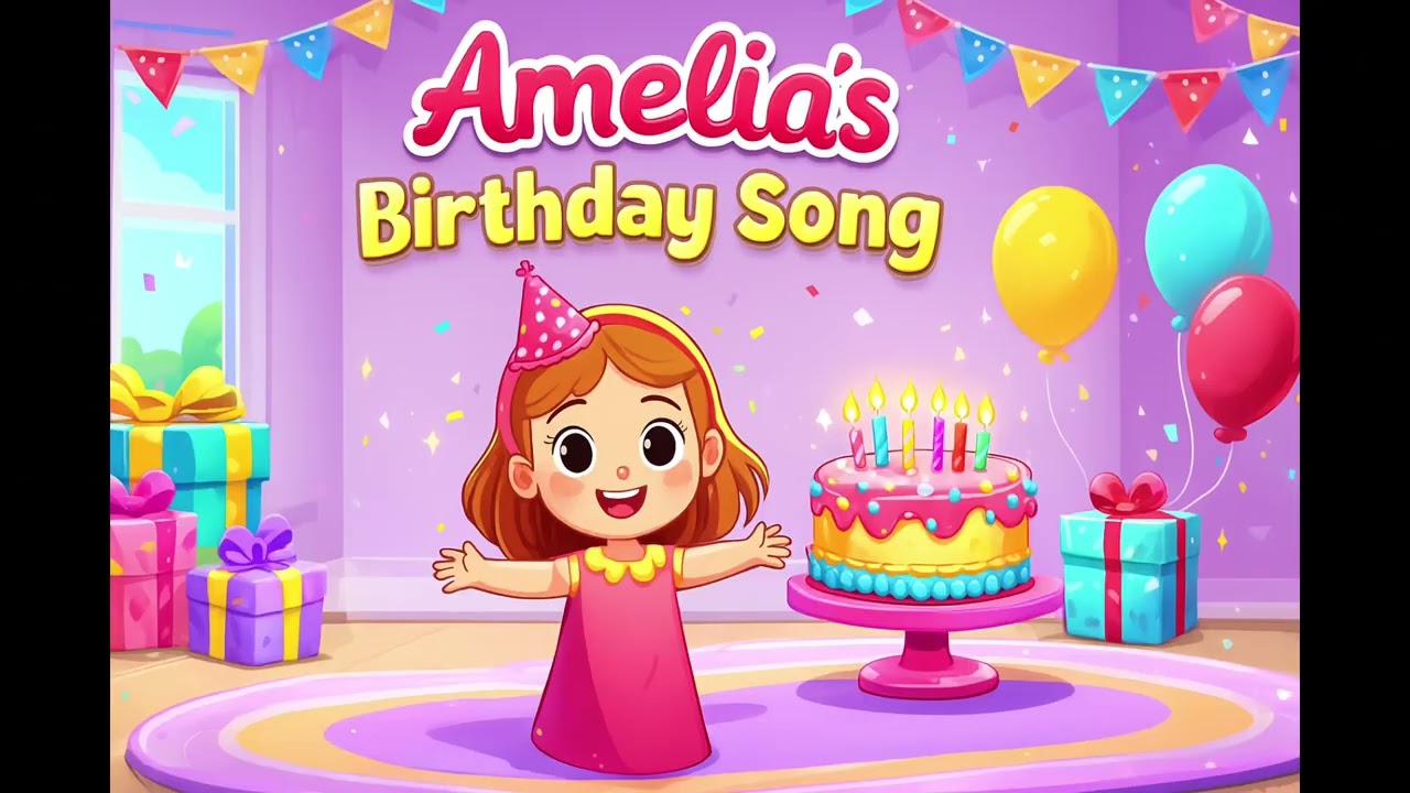 Amelia’s Birthday Song | Personalized Happy Birthday Song for Kids & Toddlers | BabyJam