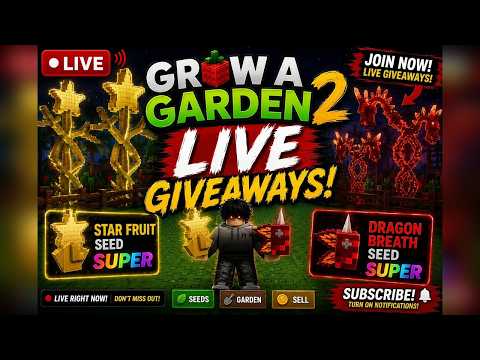 Live Grow A Garden 2 giveaways #livestream #gag2 #giveaways #roblox