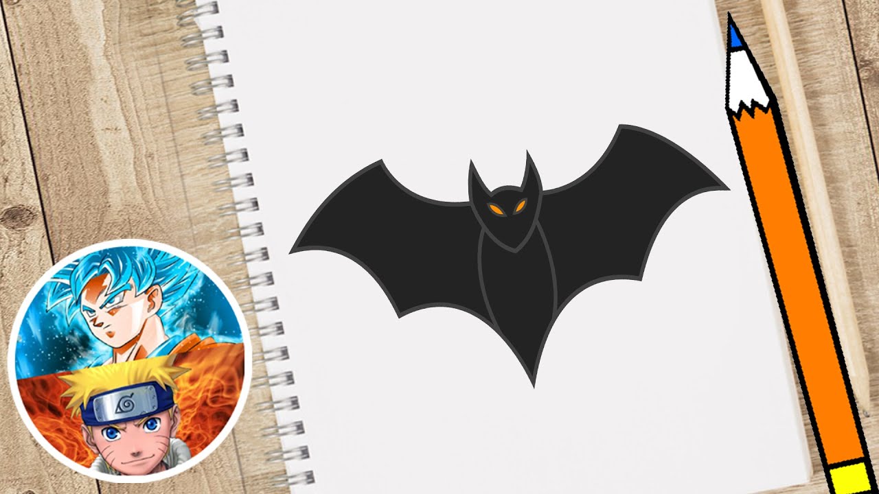 CÓMO DIBUJAR UN MURCIÉLAGO FÁCIL PASO A PASO YouTube