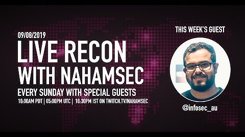 09/08/2019 - Live Bug Bounty Recon Session on Yahoo (censys, altdns, amass) w/ @infosec_au