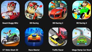 Beach Buggy Racing 3,BB Racing 2,Traffic Rider,Mega Ramp Car Stunt Master Simulator,GT Bike Stunt screenshot 4