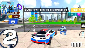 Bus Robot Car Transform War Game Spaceship Robot - Drone War Part 2 (Android GamePlay Walkthrough)