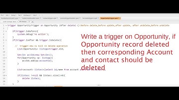 Important Interview Question|| If Opportunity record deleted then Account and contact should deleted