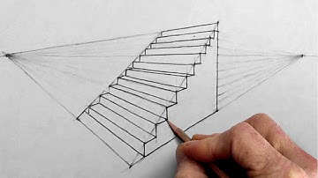 How to Draw STAIRS in Two Point Perspective | Easy STEP BY STEP Tutorial for Beginners