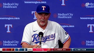 Bruce Bochy talks Rangers 7-3 loss against the LA Angels