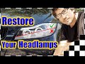 Restore your bmw headlamps no wd40 or toothpaste