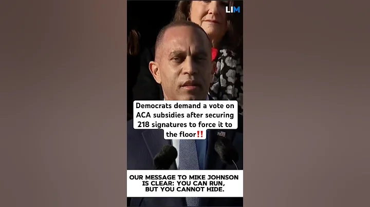 Democrats are demanding a vote today on ACA subsidies after securing 218 signatures.