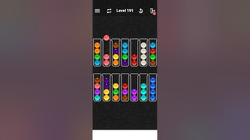 Level 191 of Ball Sort Color water Puzzle