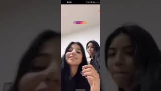 Valeria jugando le da sin querer en la  cara a su novia🤭parte divertidas del live ❤️