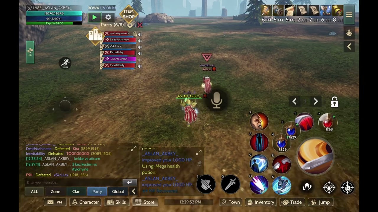 RiseOnlineMobile , Warrior vs  , AttackWarrior, DefansWarrior, DeathValley...