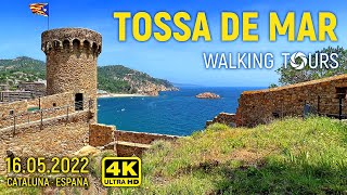 4K Tossa de Mar (Catalonia, Spain) Walking Tour • May 2022
