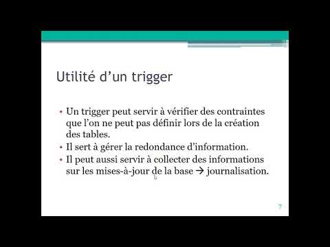 Les triggers dans