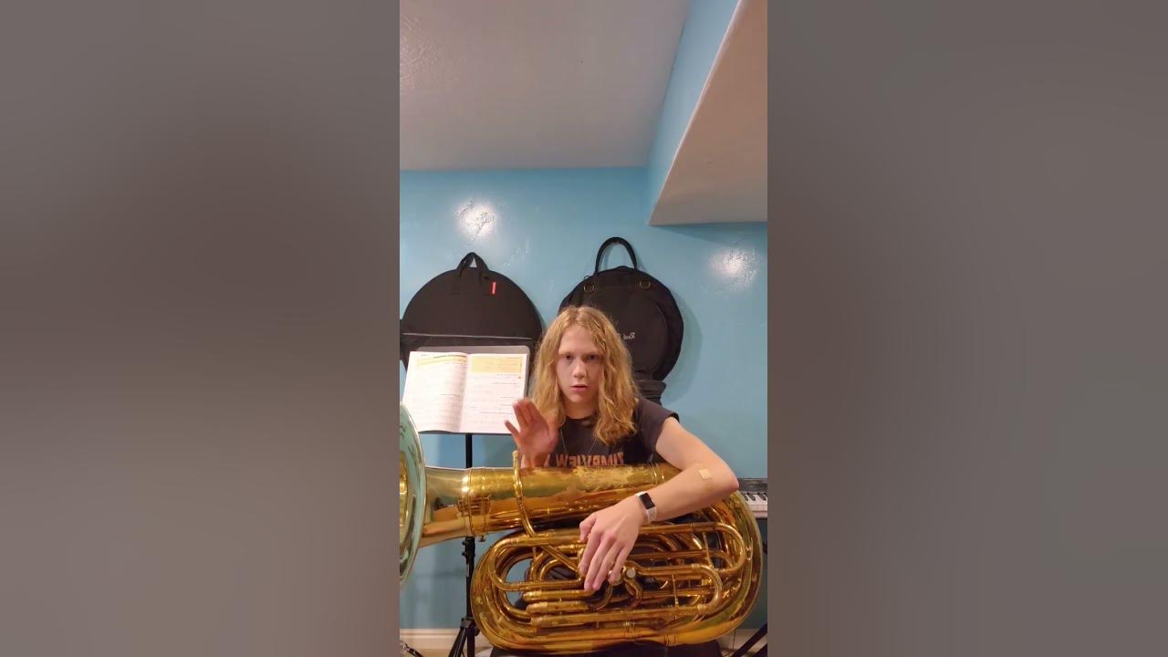 What sounds BETTER? #drums #music #tuba #redcymbals