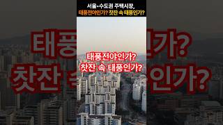 서울 수도권 주택시장, 태풍 전야인가? 찻잔 속 태풍인가? #주택시장 #수급 #공급부족 #주택수요 #에코베이비붐 #주택