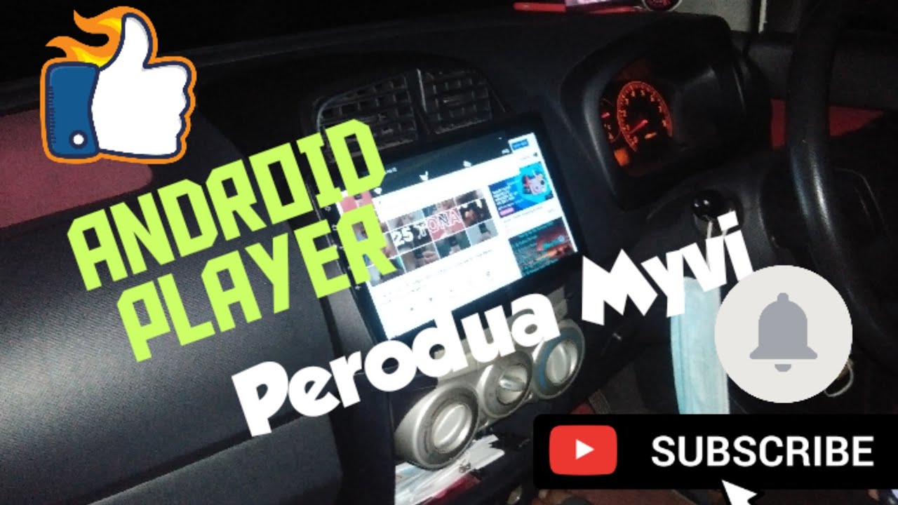 pasang Android Player dan camera reverse pda myvi second model - YouTube