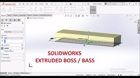 SolidWorks | Extruded Boss/Base | Basic Tutorial for Beginners | Complete Information