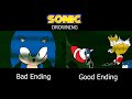 Sonic drowning bad ending x good ending animation comparison