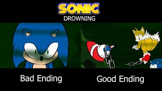 Sonic Drowning (Bad Ending x Good Ending) Animation Comparison screenshot 3