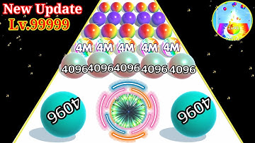 Satisfying Mobile Game Ball Run 2048 Game Level up 99999 Gameplay Walkthrough Android, iOS part 1