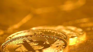 bitcoin coin falling and bouncing in slow motion