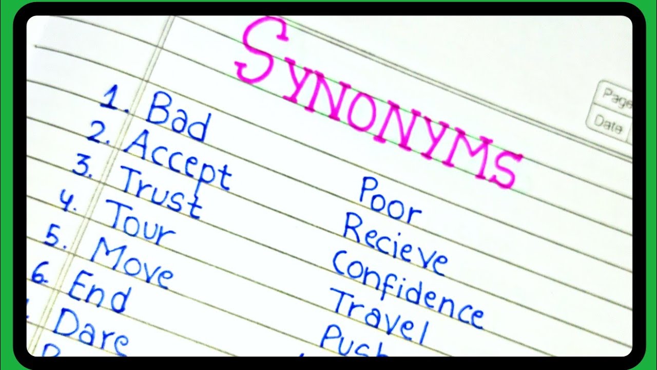 Synonyms || English synonyms || 20 synonyms || #trending || #