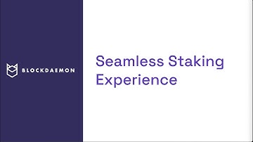 Blockdaemon Seamless Staking Experience