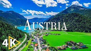 FLYING OVER AUSTRIA (4K UHD) - Soothing Music Along With Beautiful Nature Videos