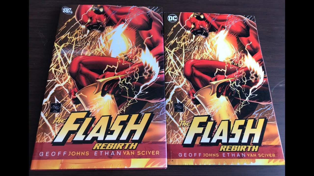 Oversized Hardcover vs Trade Paperback Flash Rebirth Comic/Graphic