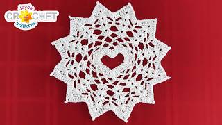 Heart At The Centre Doily Crochet Tutorial - Happy Valentine's Day💗 screenshot 4