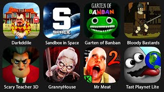 Scary Teacher 3D,DarkRiddle,Sandbox in Space,Garten Of Banban,Bloody Bastards,GrannyHouse,Mr Meat