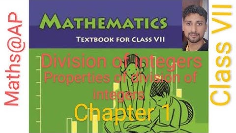 Division of integers | properties of division of integers| integers class 7th chapter 1#integers