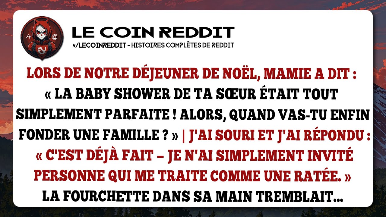 Ma grand-mère m'humilie à Noël. Ma réponse la laisse sans voix.