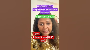 UGCNET-2023,Application correction window open(2 June-3June)#ytshorts #educational