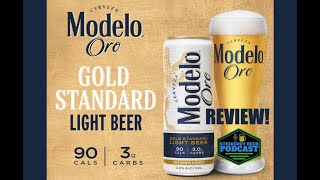 Modelo Oro Gold Standard Light Beer 1 Can Review In The Pool!