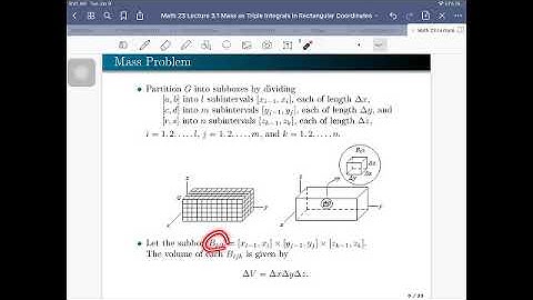 [Math 23] Lec 3.1 Mass as Triple Integrals (Part 1 of 4)
