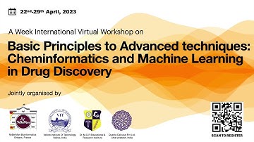 Intl Workshop-Basic to Advanced techniques: #Cheminformatics and #machinelearning in #drugdiscovery
